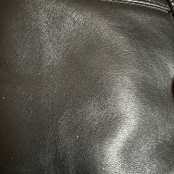 Black Leather Coach Wristlet - Picture 3 of 4